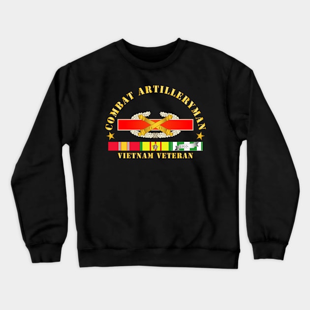 Combat Artilleryman Badge - Vietnam Vet w VN SVC Crewneck Sweatshirt by twix123844